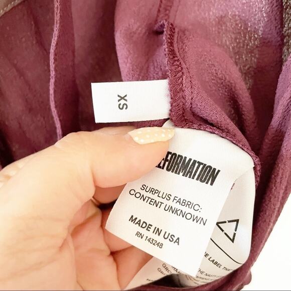 Reformation Kai Pink Purple Cutout Long Wrap Dress Size X-Small - Picture 6 of 8